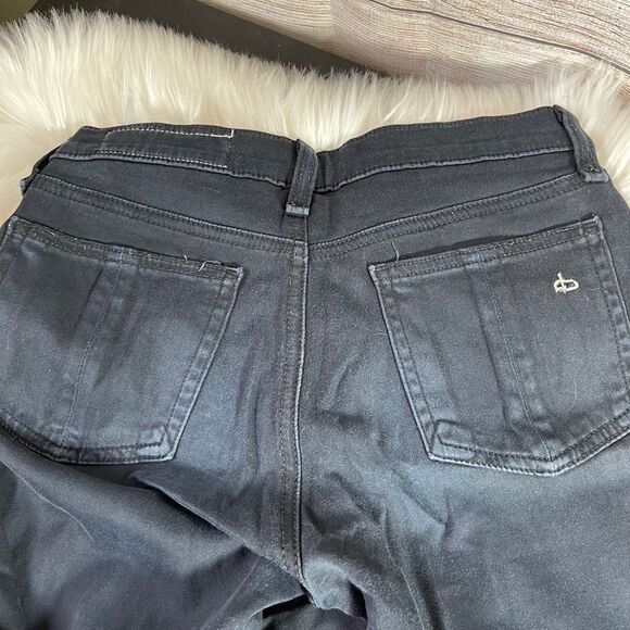 Rag & Bone Black Plush Skinny Stretch Legging Jeans Sz 24 - Picture 5 of 10